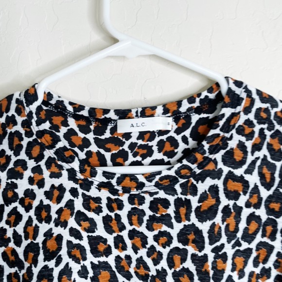 A.L.C. Katy Leopard Puff Sleeve Top - Picture 4 of 6